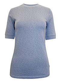 MoP BLUE Organic Cotton Half Sleeve Top - Size 8 to 14 (XS to L) MoP BLUE Organic Cotton Half Sleeve Top - Size 8 to 14 (XS to L)