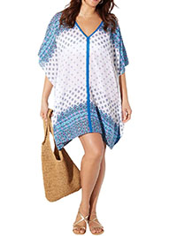 WHITE Kelsea Cover Up Tunic - Size 12/14 to 24/26 (US 10/12 to 22/24)