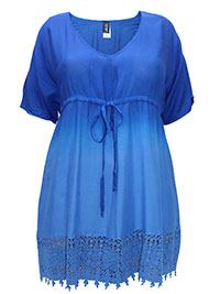 BLUE Renee Ombre Cover Up Dress - Plus Size 12/14 to 32/34 (US 10/12 to 30/32)