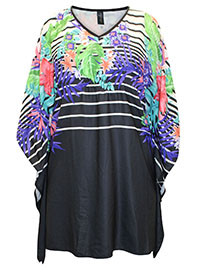 BLACK Cold Shoulder Cover Up - Plus Size 20/22 to 40/42 (US 18/20 to 38/40)