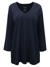 FF NAVY Kemi 3/4 Sleeve Top - Size 8 to 20