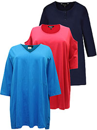 ULLAP ASSORTED Pure Cotton Tunic Tops - Plus Size 24/26 to 36/38