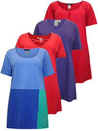 ULLAP ASSORTED Pure Cotton Tunic Tops - Plus Size 16/18