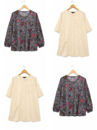 GS Assorted Plain, Printed Blouses and Tunics - Size 12/14