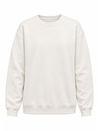 WHITE Unisex Cotton Rich Crew Neck Sweatshirt - Size S to L