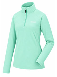 ICE GREEN Mini Rib Micro Fleece Montes Half Zip Top - Size 8 to 16