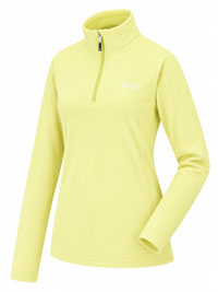 CANARY YELLOW Mini Rib Micro Fleece Montes Half Zip Top - Size 10 to 16