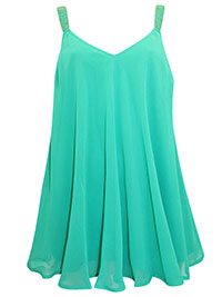 EMERALD Bead Trim Swing Cami - Plus Size 16 to 20 EMERALD Bead Trim Swing Cami - Plus Size 16 to 20