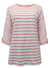 FF PINK Pure Cotton Rosewood Orla Button Back Top - Size 8 to 18