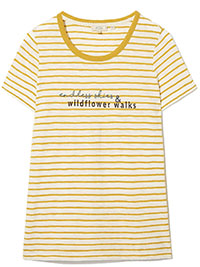 FF MUSTARD Eden Stripe Endless Skies T-Shirt - Plus Size 14 to 18