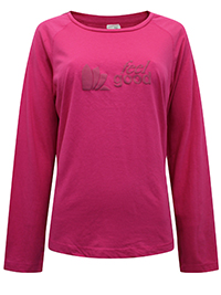 PINK Cotton Rich Embossed 'Feel Good' Slogan Top - Size 10/12 to 26/28