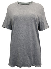 GREY Pure Cotton Short Sleeve T-Shirt - Size 10/12 to 22/24 (S to XL)
