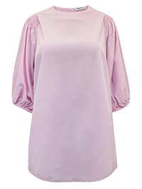 PINK Shirred Detail Puff Sleeve Top - Plus Size 12 to 28