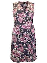 MAUVE Sleeveless Lotus Flower Wrap Tunic - Size 6/8 to 22/24
