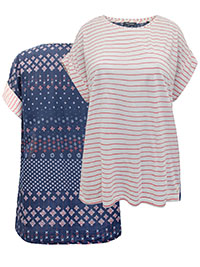 MoP MULTI Pure Cotton Mixed Print Woven Back Top - Size 8 to 16 (XS to XL)