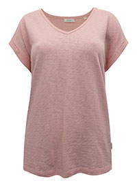 MoP PINK Organic Cotton Turn Up Short Sleeve T-Shirt - Size 10 to 16 (S to XL)