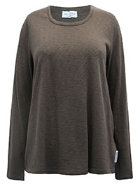MoP MOCHA Pure Cotton Long Sleeve T-Shirt - Size 10 to 14 (S to L)