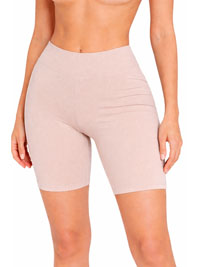 Curve NUDE Cotton Rich Leggings Shorts - Size 10/12 to 34/36 (S to 4XL)