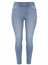 LIGHT BLUE Denim High Waisted Slim Fit Jeggings Size 12 to 22