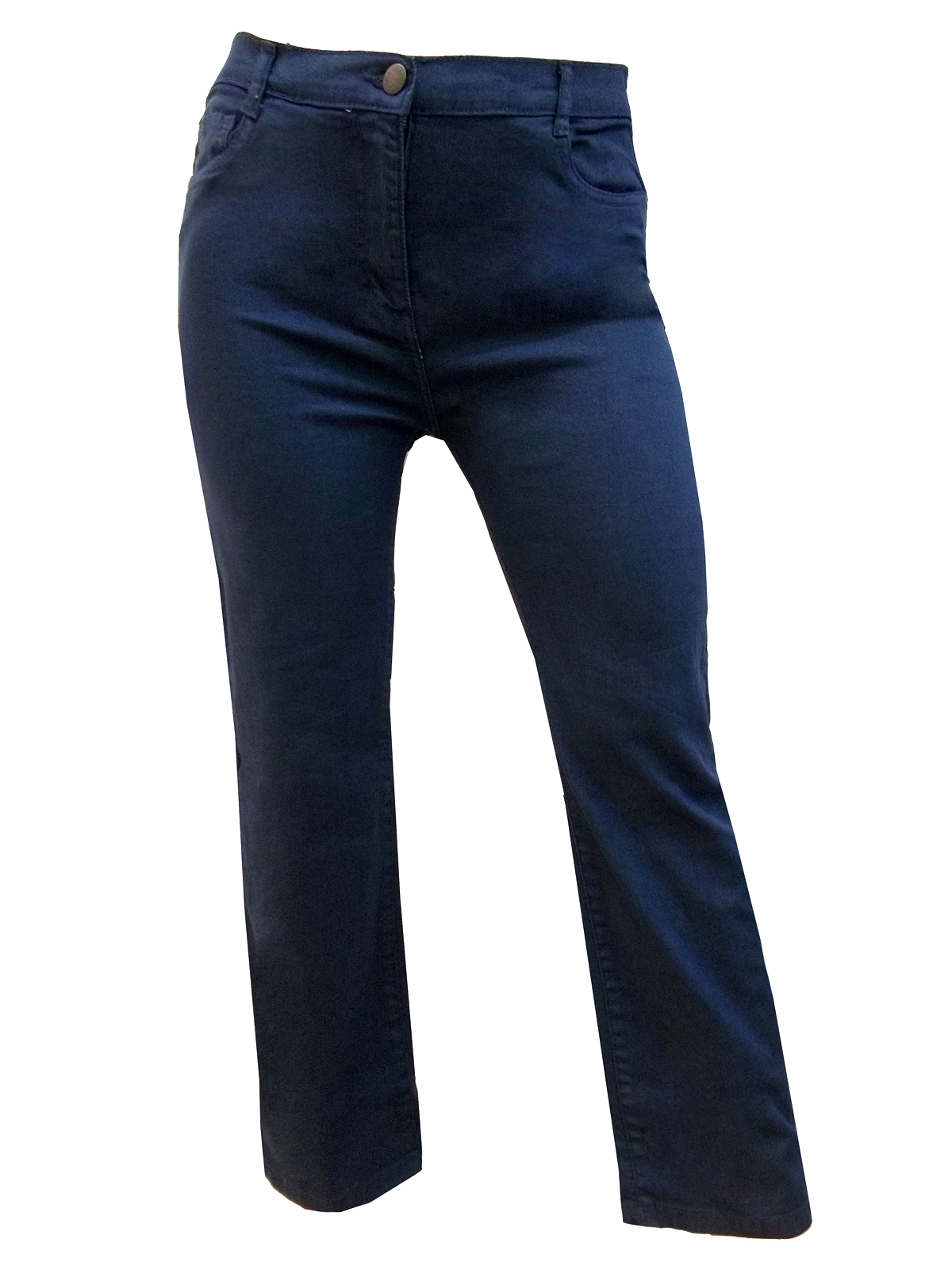 DARK-TEAL Cotton Rich Straight Leg Denim Jeans - Size 10 to 20