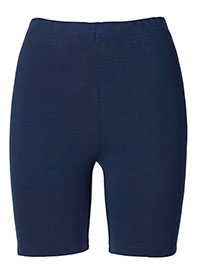 Curve NAVY Cotton Stretch Legging Shorts - Size 10/12 to 34/36 (S to 4XL)