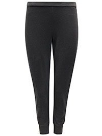DARK-GREY Organic Cotton Pull On Cuffed Joggers - Size 12 to 16/18 (M to XL)
